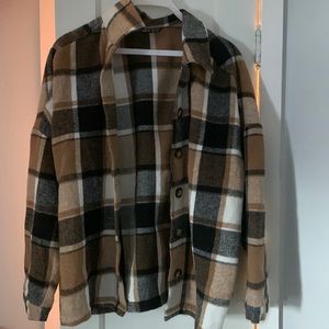 Flannel Jacket with Buttons